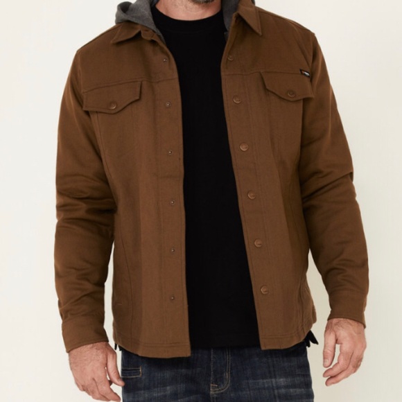 LAYERED HOODED INSULATED WORK SHIRT JACKET - Picture 3 of 3